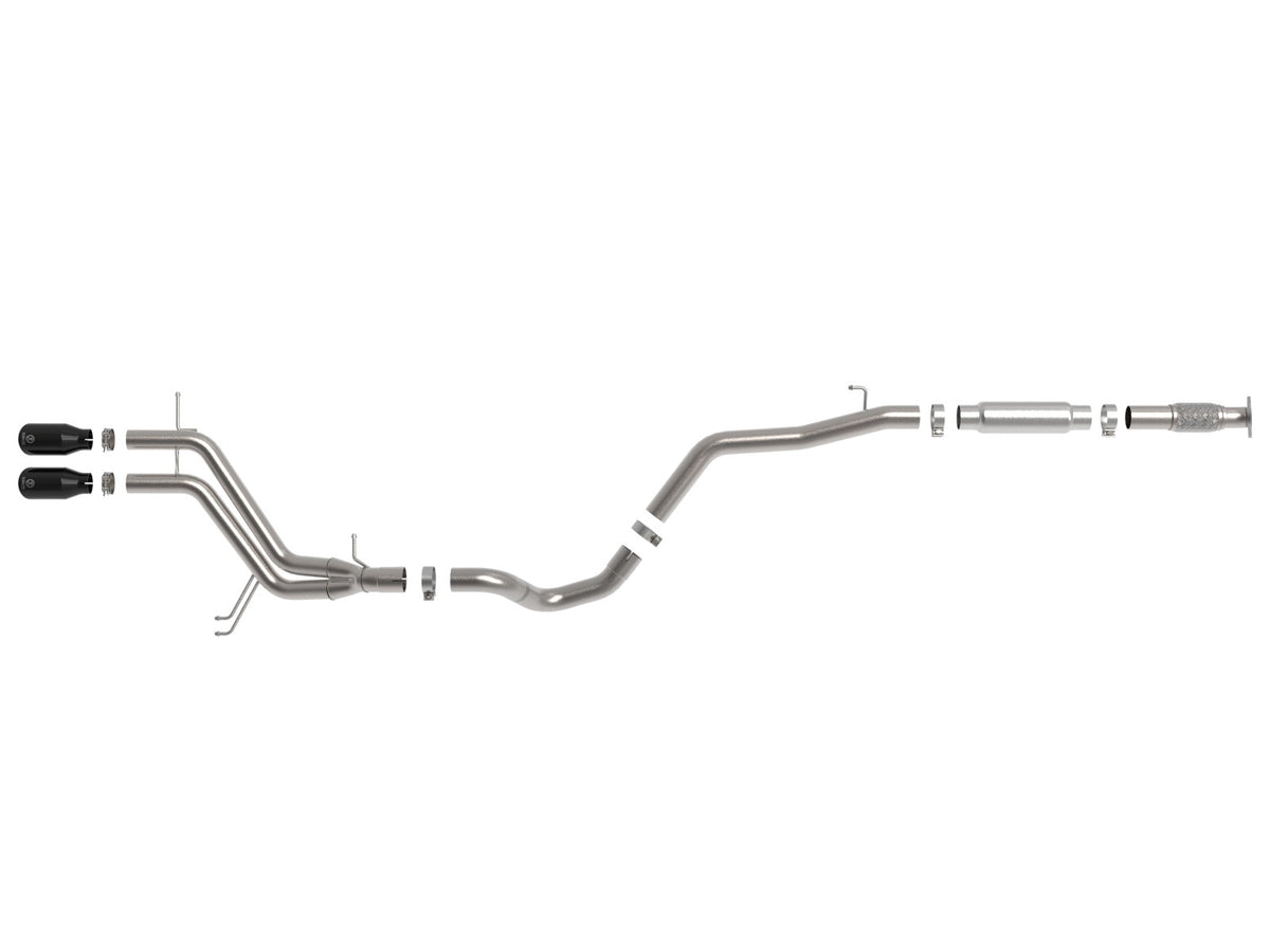 aFe Takeda 2-1/2 IN to 3 IN 304 Stainless Steel Cat-Back Exhaust System w/ Black Tip - Hyundai Veloster 2013-2017