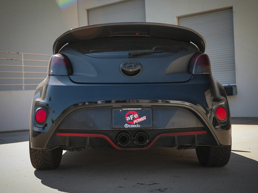 aFe Takeda 2-1/2 IN to 3 IN 304 Stainless Steel Cat-Back Exhaust System w/ Black Tip - Hyundai Veloster 2013-2017