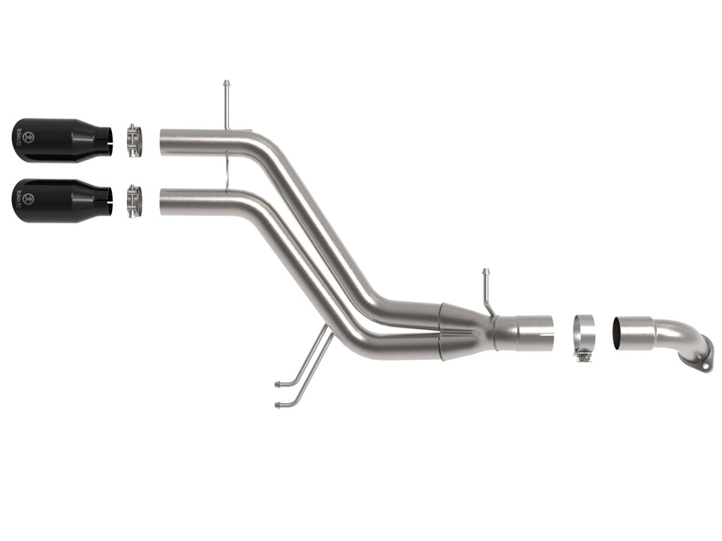aFe Takeda 2-1/2 IN 304 Stainless Steel Axle-Back Exhaust System w/ Black Tip - Hyundai Veloster 2013-2017