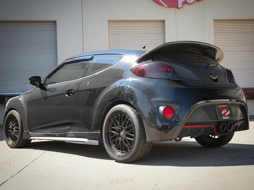 aFe Takeda 2-1/2 IN 304 Stainless Steel Axle-Back Exhaust System w/ Black Tip - Hyundai Veloster 2013-2017