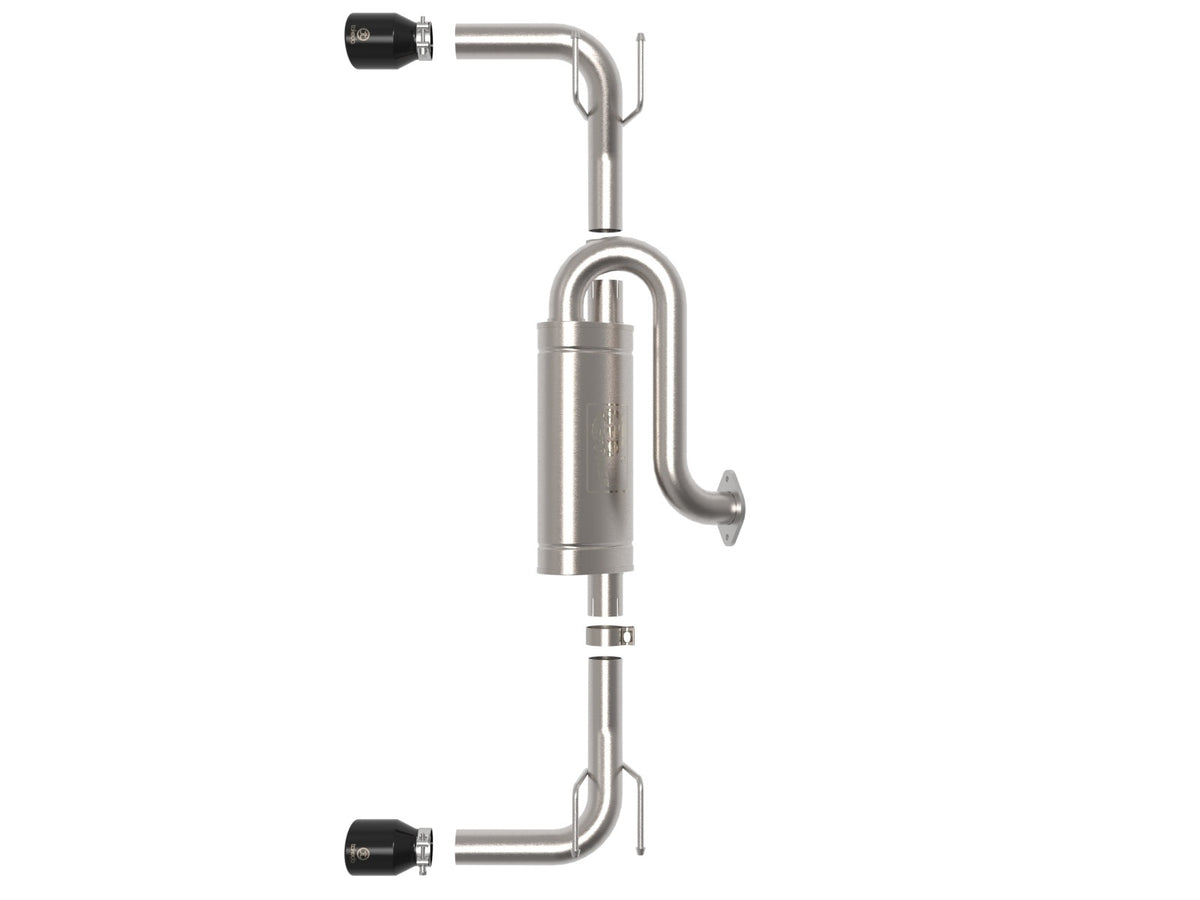 aFe Takeda 2-1/2 IN 304 Stainless Steel Axle-Back Exhaust System w/ Black Tip - Mazda 3 Hatchback 2019-2026