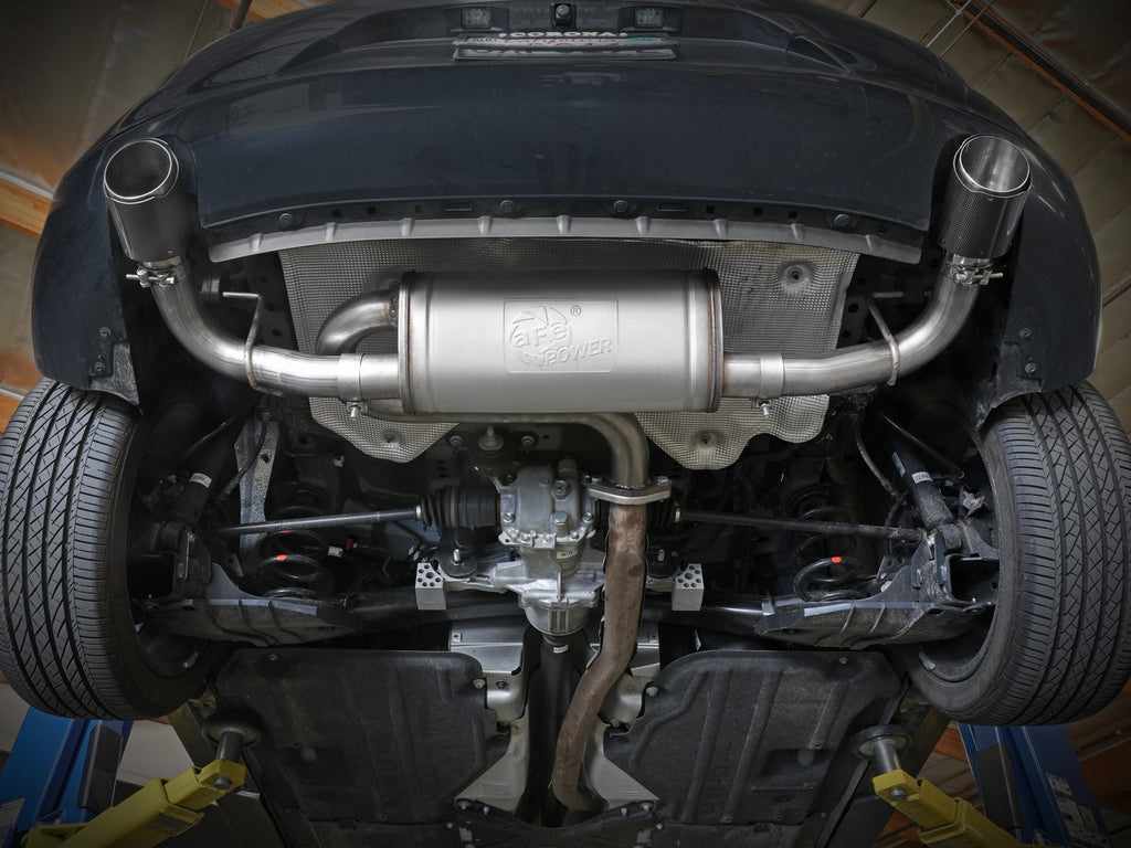 aFe Takeda 2-1/2 IN 304 Stainless Steel Axle-Back Exhaust System w/ Black Tip - Mazda 3 Hatchback 2019-2026