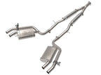 aFe Gemini XV 3 IN to Dual 2-1/2 IN 304 Stainless Steel Cat-Back Exhaust System w/ Cut-Out - Kia Stinger 2022-2023