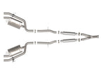 aFe Gemini XV 3 IN to Dual 2-1/2 IN 304 Stainless Steel Cat-Back Exhaust System w/ Cut-Out - Kia Stinger 2022-2023