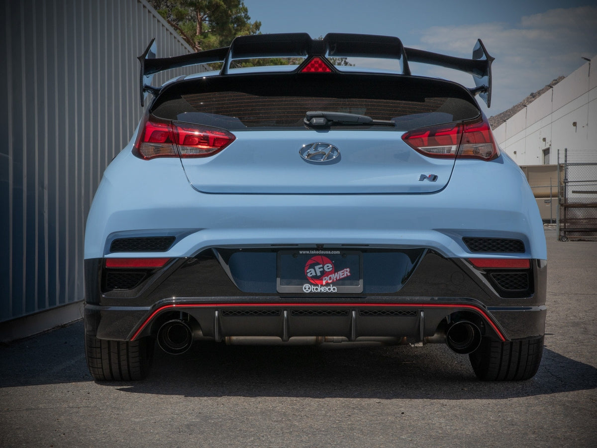 aFe Takeda 3 IN 304 Stainless Steel Axle-Back Exhaust System w/ Black Tip - Hyundai Veloster N 2021-2022