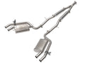 aFe Gemini XV 3 IN to Dual 2-1/2 IN 304 Stainless Steel Cat-Back Exhaust System w/ Cut-Out - Kia Stinger 2018-2021