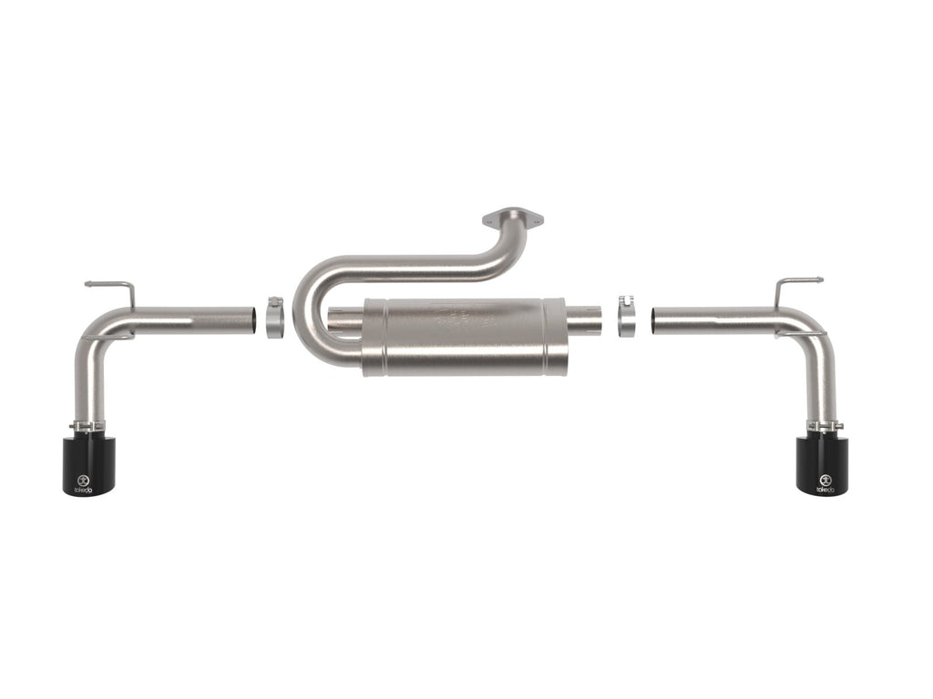 aFe Takeda 2-1/2 IN 304 Stainless Steel Axle-Back Exhaust System w/ Black Tip - Mazda CX-50 2023-2026