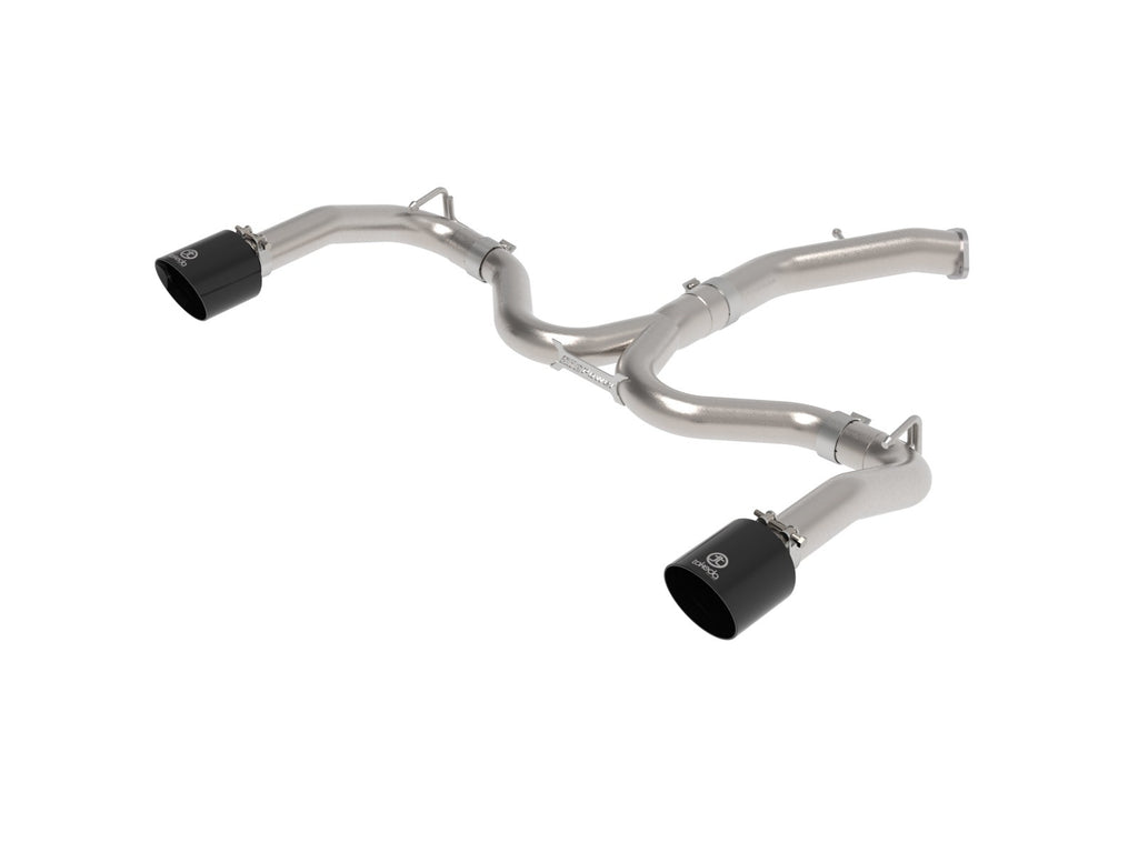 aFe Takeda 3 IN to 2-1/2 IN 304 Stainless Steel Axle-Back Exhaust Black Tip - Kia Forte GT 2020-2021