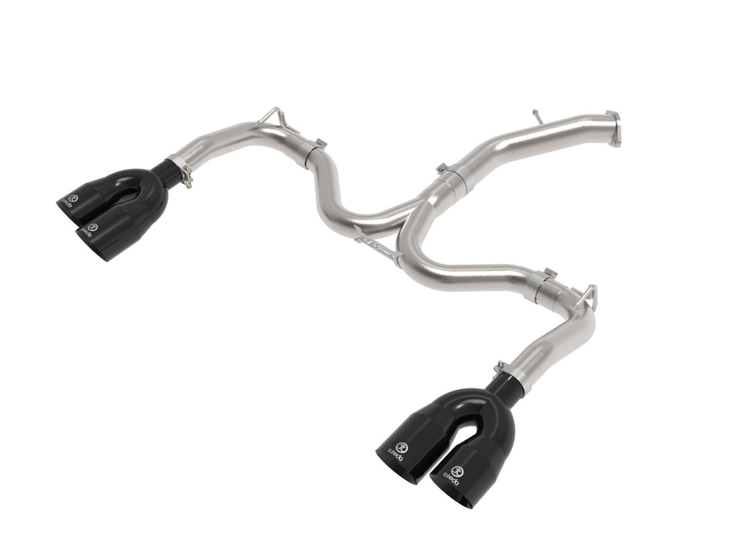 aFe Takeda 3 IN to 2-1/2 IN 304 Stainless Steel Axle-Back Exhaust w/ Black Tips - Kia Forte GT 2022-2024