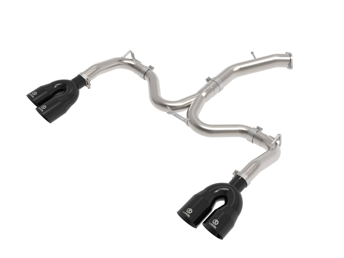 aFe Takeda 3 IN to 2-1/2 IN 304 Stainless Steel Axle-Back Exhaust w/ Black Tips - Kia Forte GT 2022-2024