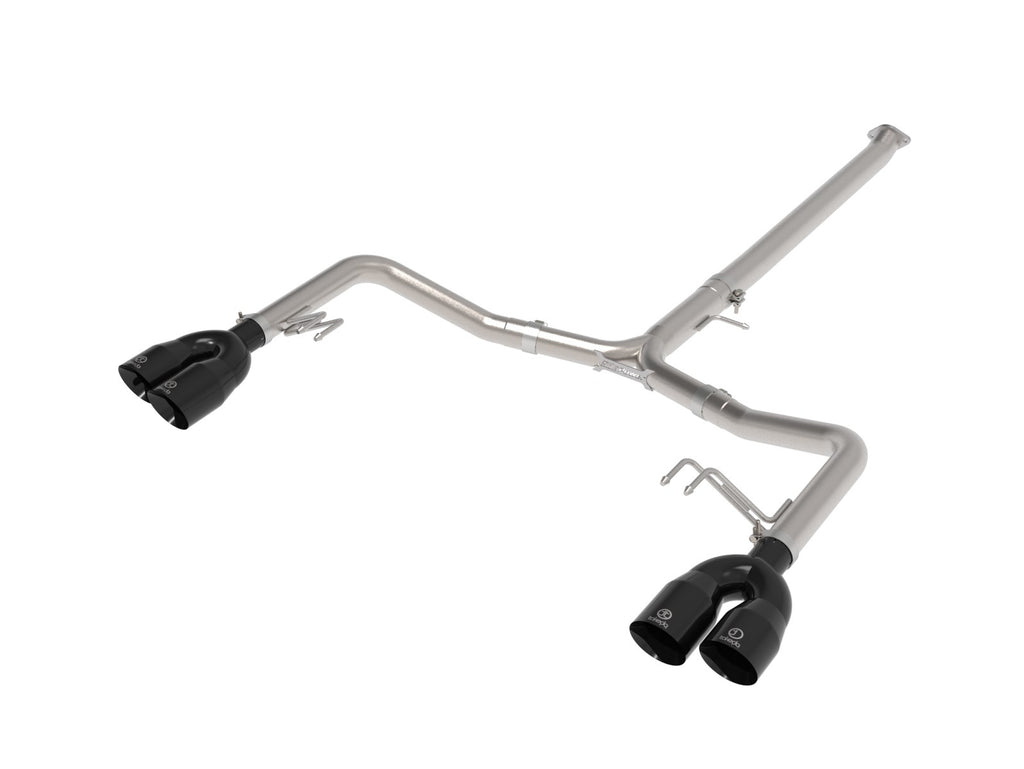 aFe Takeda 3 IN to 2-1/2 IN 304 Stainless Steel Axle-Back Exhaust System w/ Black Tip - Kia K5 GT 2021-2024