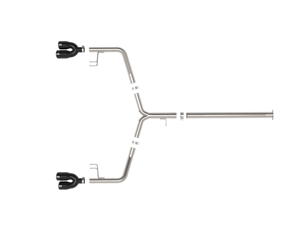 aFe Takeda 3 IN to 2-1/2 IN 304 Stainless Steel Axle-Back Exhaust System w/ Black Tip - Kia K5 GT 2021-2024