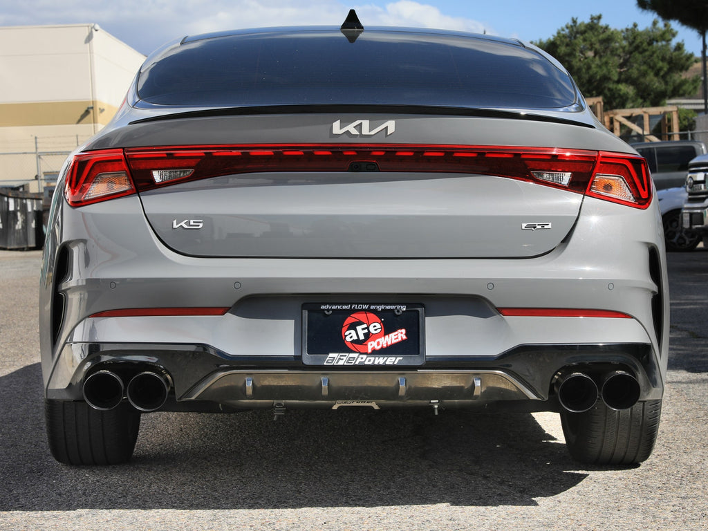 aFe Takeda 3 IN to 2-1/2 IN 304 Stainless Steel Axle-Back Exhaust System w/ Black Tip - Kia K5 GT 2021-2024