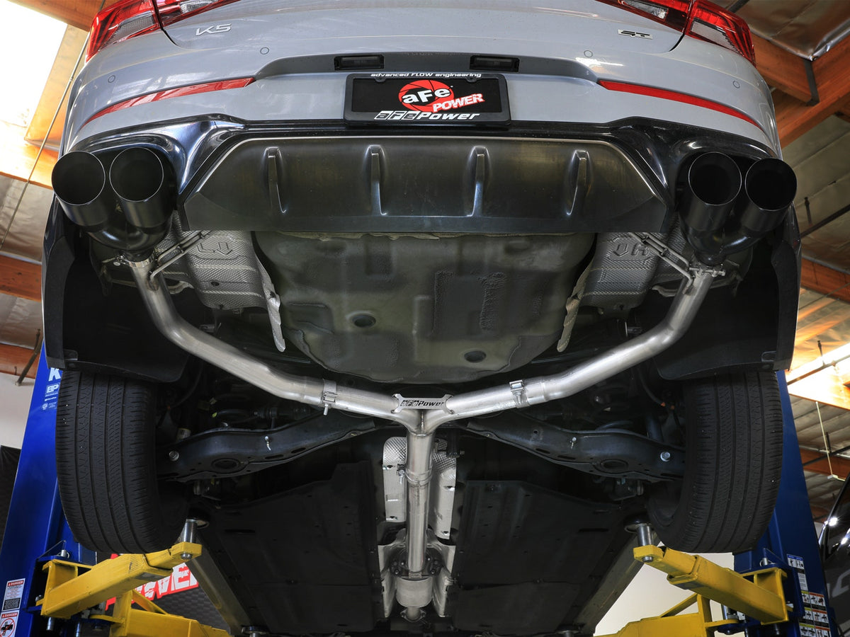 aFe Takeda 3 IN to 2-1/2 IN 304 Stainless Steel Axle-Back Exhaust System w/ Black Tip - Kia K5 GT 2021-2024