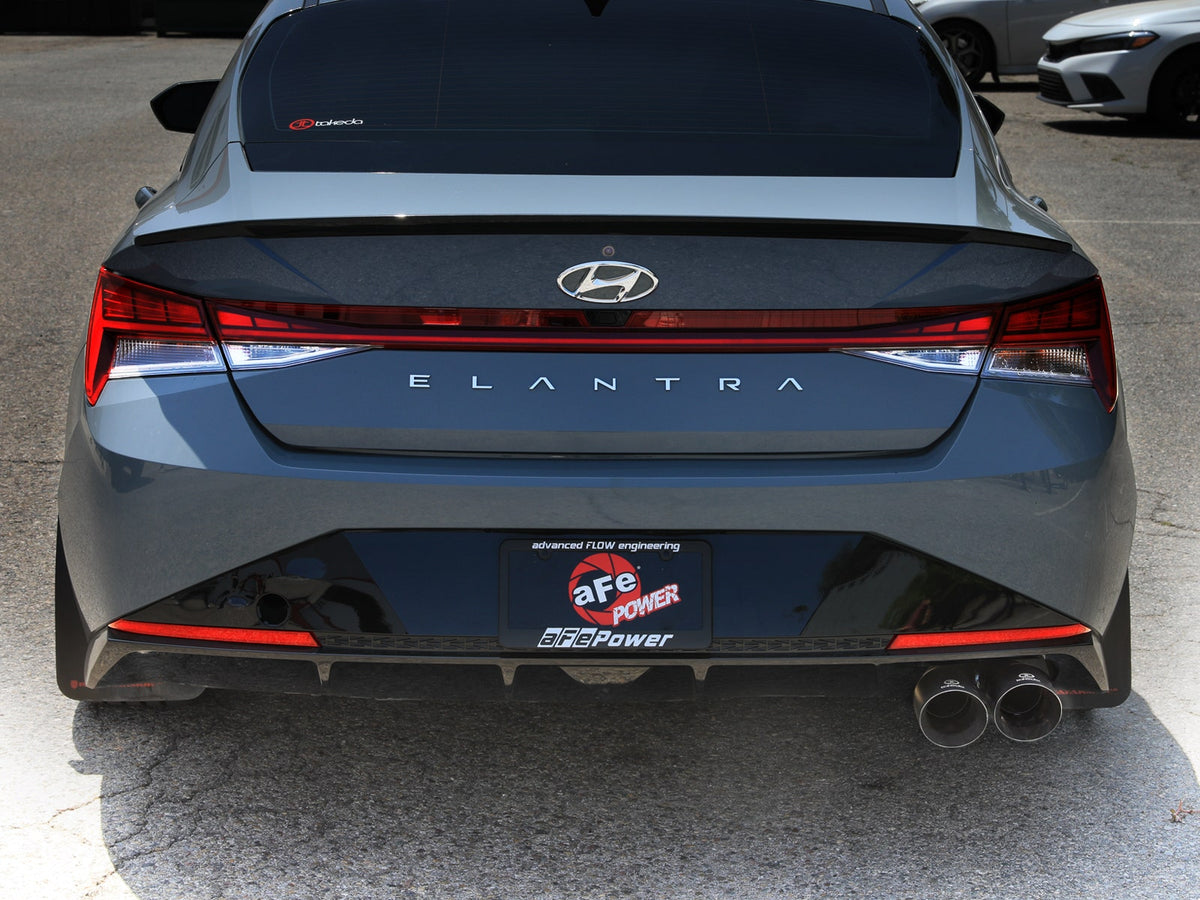 aFe Takeda 3 IN 304 Stainless Steel Axle-Back Exhaust System w/ Black Tip - Hyundai Elantra N Line 2021-2026