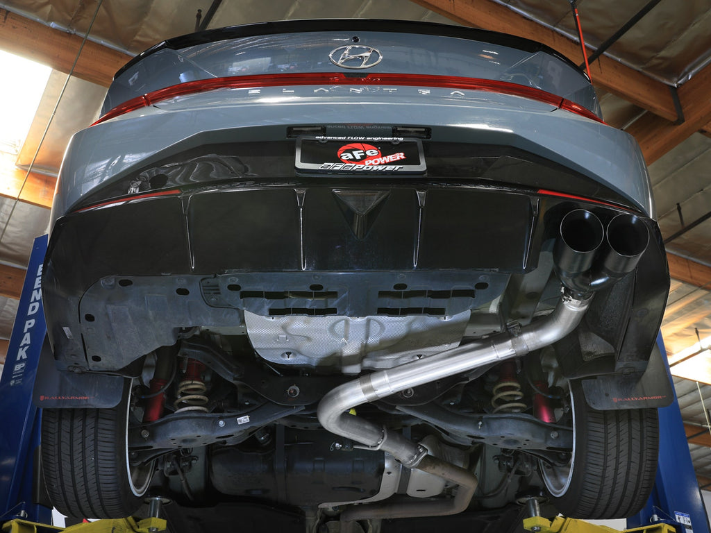 aFe Takeda 3 IN 304 Stainless Steel Axle-Back Exhaust System w/ Black Tip - Hyundai Elantra N Line 2021-2026