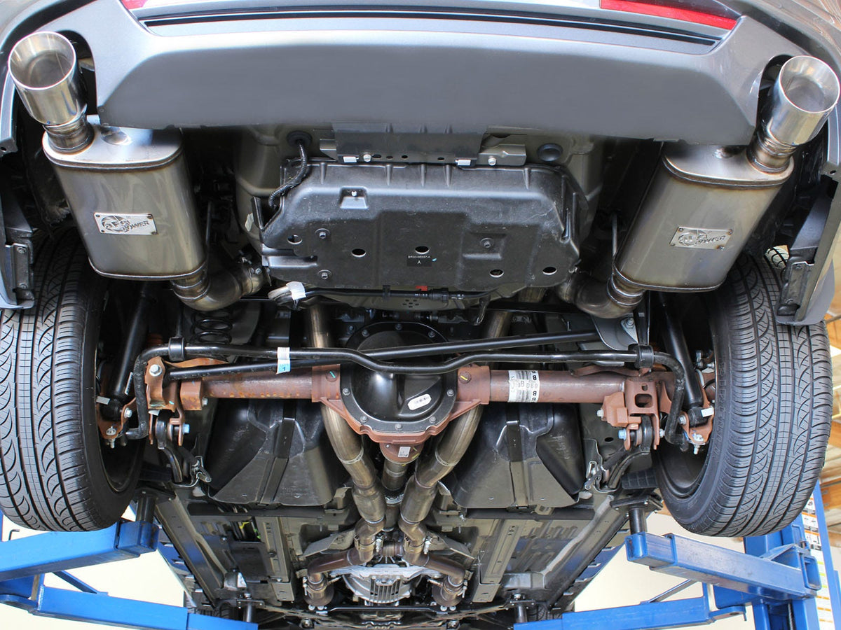 aFe MACH Force-Xp 3 IN 409 Stainless Steel Axle-Back Exhaust System - Ford Mustang GT 2011-2014