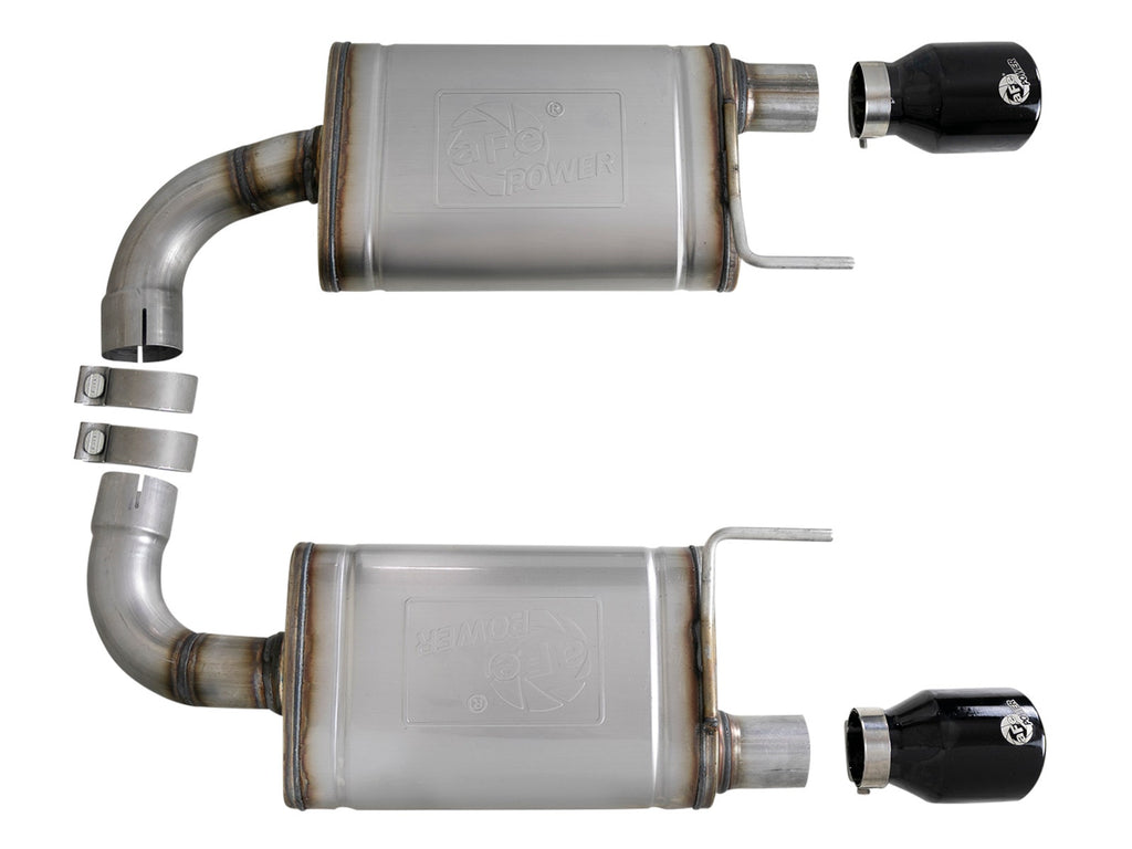 aFe MACH Force-Xp 2-1/2 IN 409 Stainless Steel Axle-Back Exhaust System - Ford Mustang GT 2015-2017