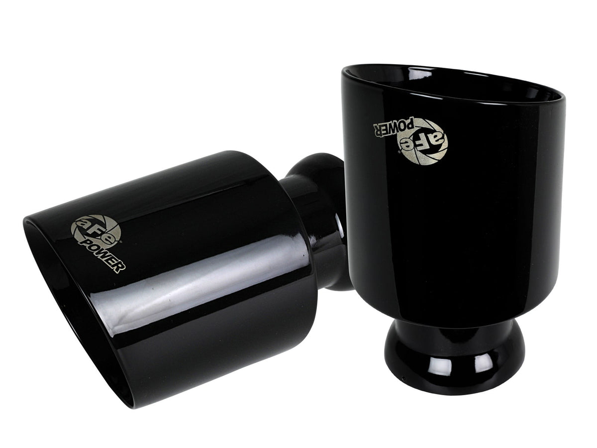 aFe MACH Force-Xp 4-1/2 IN Black Direct-Fit Exhaust Tip Set - Dodge Charger/Hellcat 2015-2023