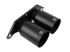 aFe MACH Force-Xp 4 IN 304 Stainless Steel Bolt-On Exhaust Tips Satin Black - Porsche 911 GT3 991 2014-2019