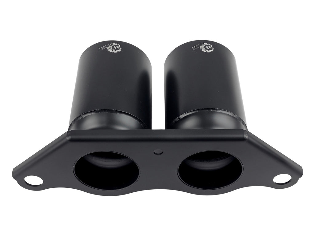aFe MACH Force-Xp 4 IN 304 Stainless Steel Bolt-On Exhaust Tips Satin Black - Porsche 911 GT3 991 2014-2019