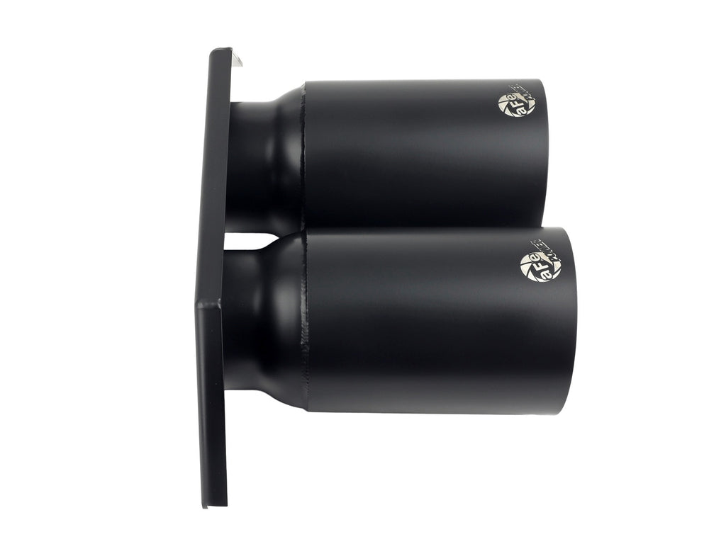 aFe MACH Force-Xp 4 IN 304 Stainless Steel Bolt-On Exhaust Tips Satin Black - Porsche 911 GT3 991 2014-2019