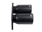 aFe MACH Force-Xp 4 IN 304 Stainless Steel Bolt-On Exhaust Tips Satin Black - Porsche 911 GT3 991 2014-2019