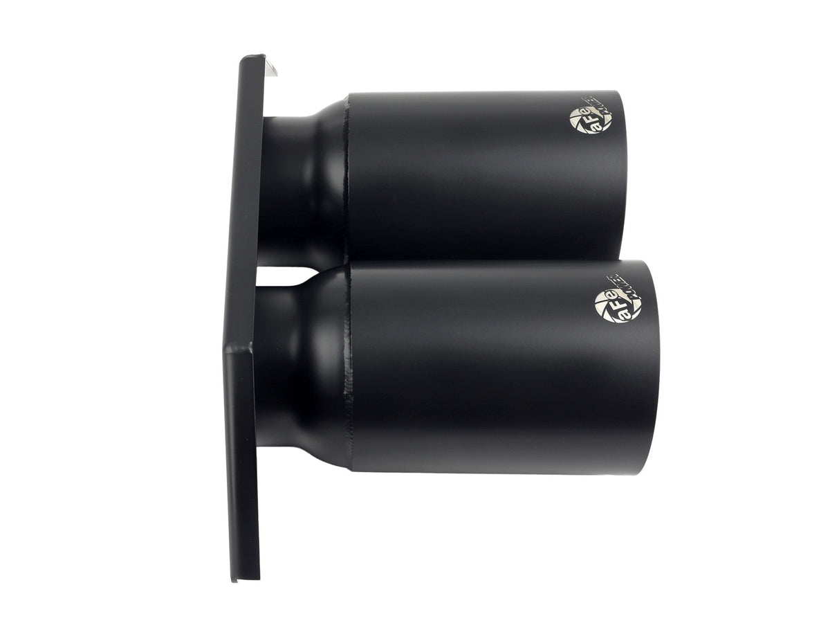 aFe MACH Force-Xp 4 IN 304 Stainless Steel Bolt-On Exhaust Tips Satin Black - Porsche 911 GT3 991 2014-2019