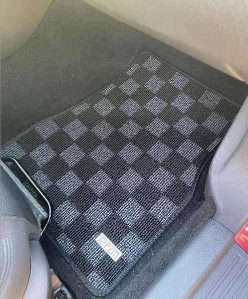 Phase 2 Motortrend (P2M) Checkered Carpet Race Floor Mats - Ford Mustang S197 (2005-2009)