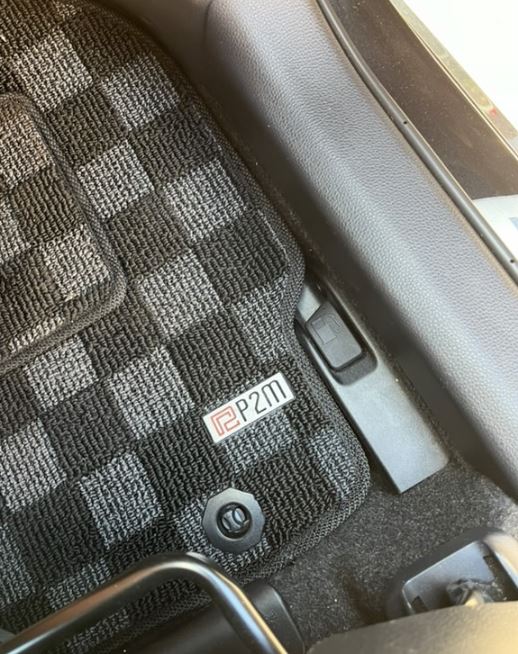 Phase 2 Motortrend (P2M) Checkered Carpet Race Floor Mats - Toyota GR Yaris RHD (2020+)