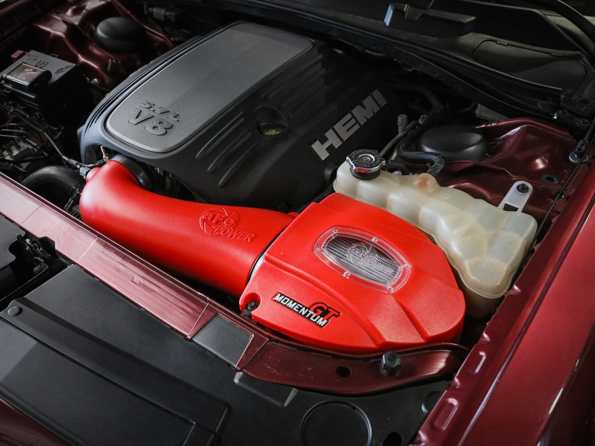 aFe Momentum GT Red Edition Cold Air Intake System w/ Pro DRY S Filter - Dodge Challenger/Charger R/T 2011-2023