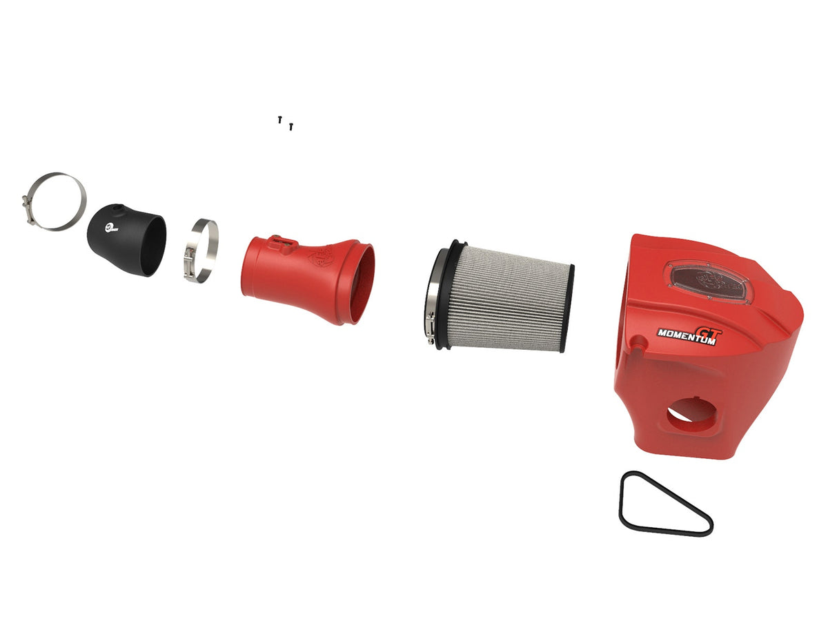 aFe Momentum GT Cold Air Intake System in Raising Hell Red w/ Pro DRY S Filter - Dodge Challenger/Charger SRT Hellcat 2015-2016