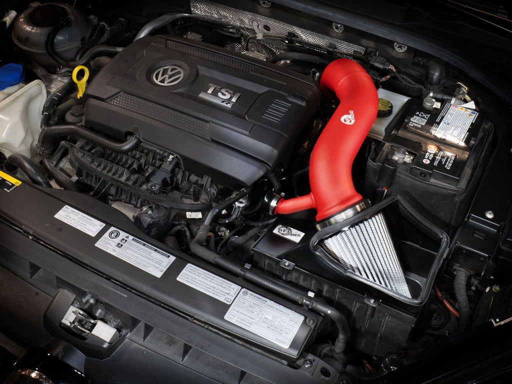 aFe Rapid Induction Red Edition Cold Air Intake System w/ Pro DRY S Filter - Volkswagen GTI (MKVII) 2015-2021