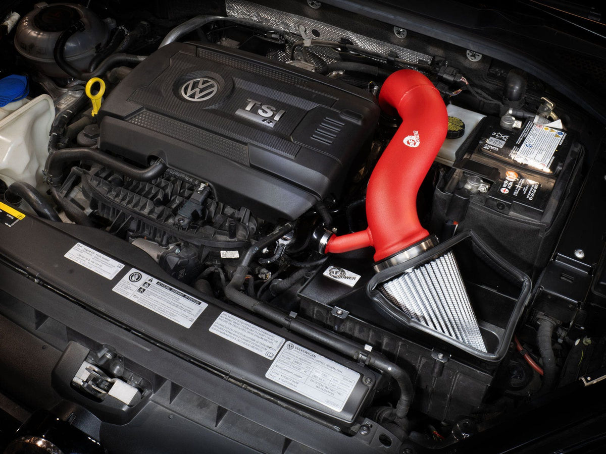 aFe Rapid Induction Red Edition Cold Air Intake System w/ Pro DRY S Filter - Volkswagen GTI (MKVII) 2015-2021