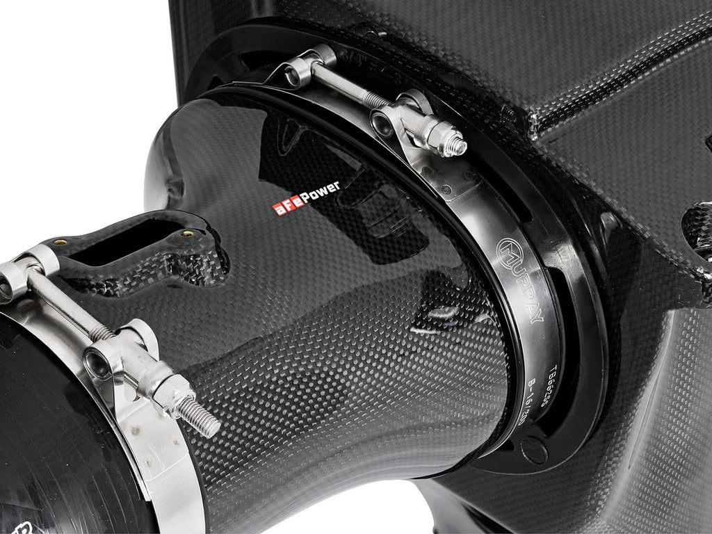 aFe Black Series Momentum Carbon Fiber Cold Air Intake System w/ Dual Filter - Dodge Challenger/Charger SRT Hellcat 2015-2016