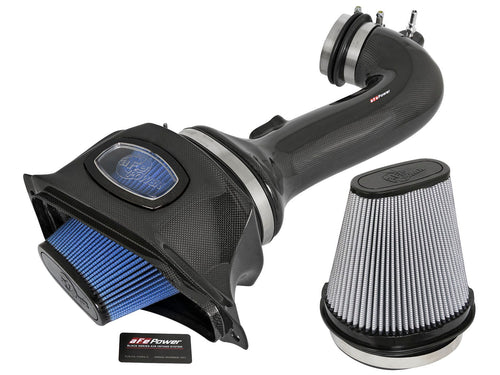aFe Black Series Momentum Carbon Fiber Cold Air Intake System w/ Dual Filter - Chevrolet Corvette Z06 (C7) 2015-2019