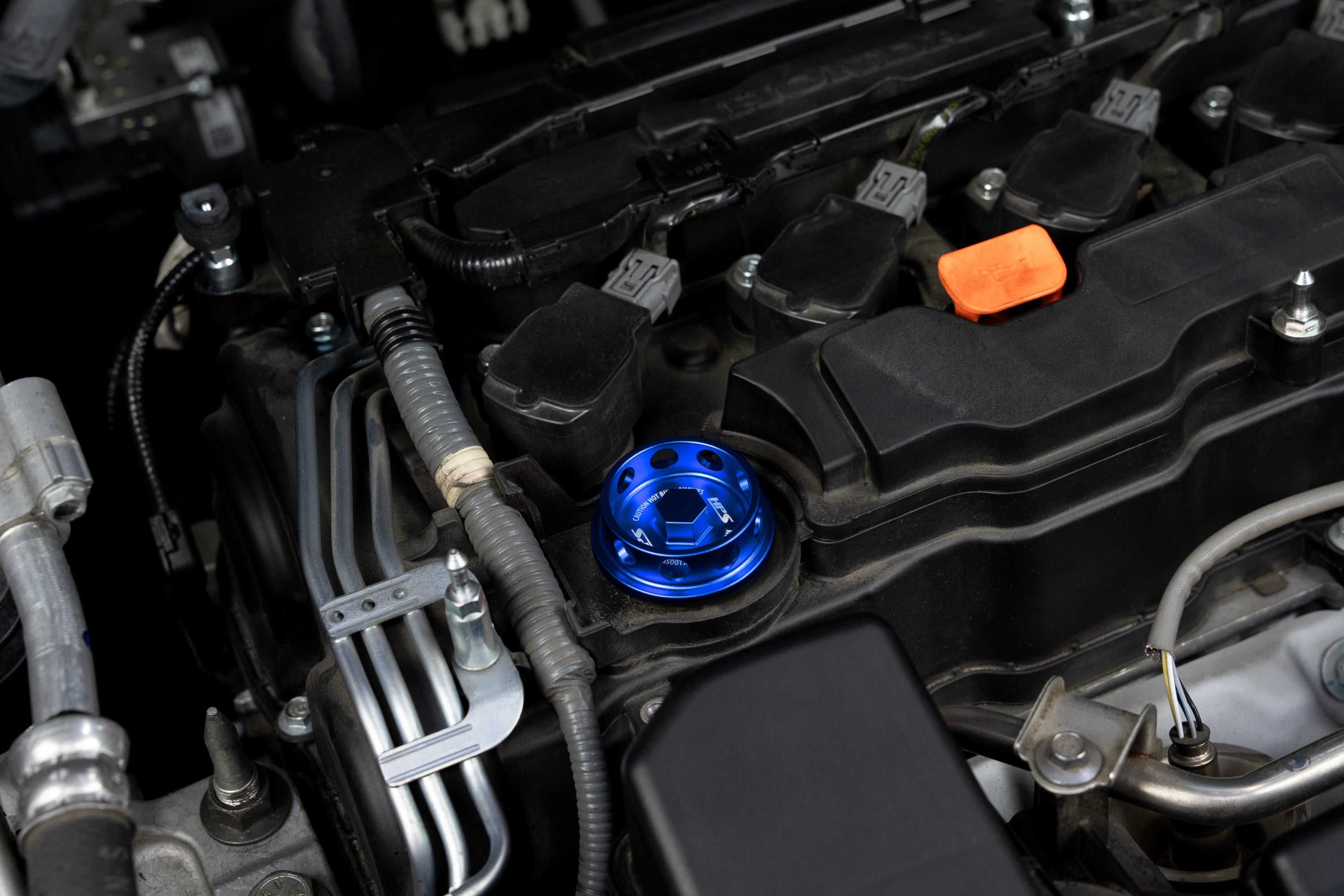 HPS Performance Billet Aluminum Oil Cap for Honda B C D F H J K L R Series Engine, Blue, 5269-104BL