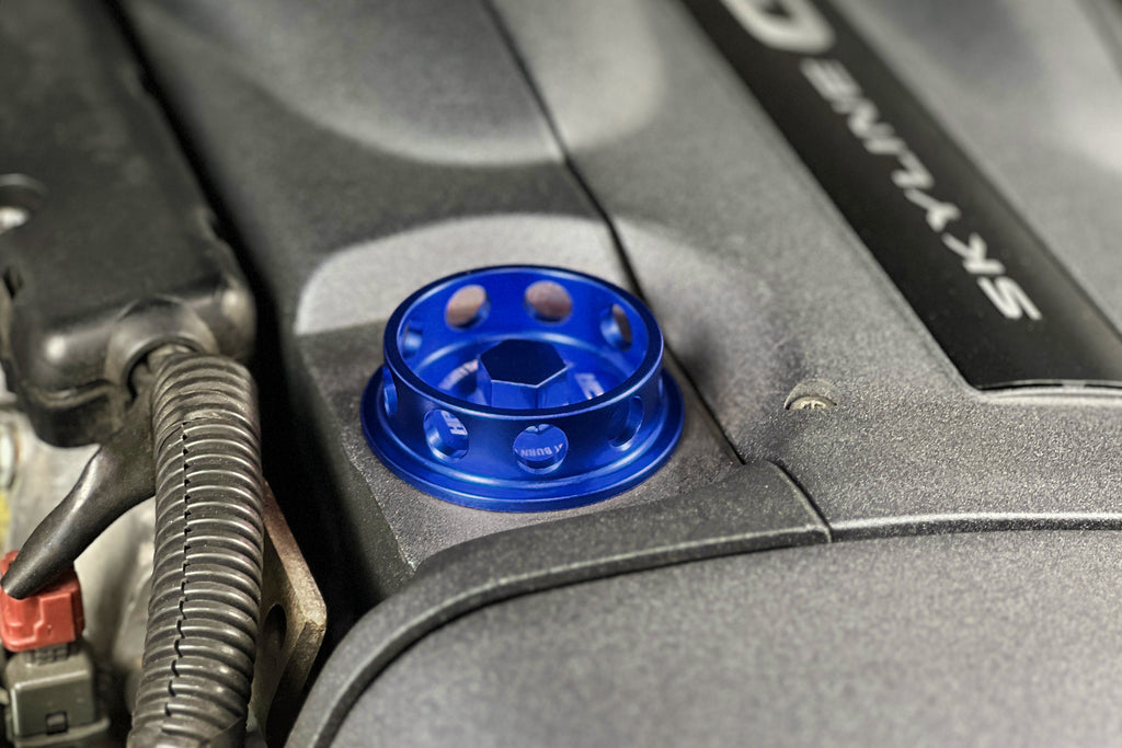 HPS Performance Billet Aluminum Engine Oil Filler Cap, Blue, 5269-108BL