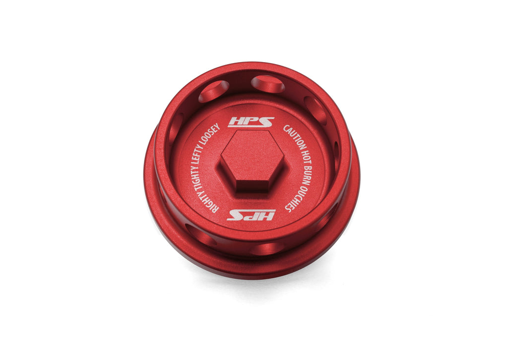 HPS Performance Billet Aluminum Engine Oil Filler Cap Red 5269-108R