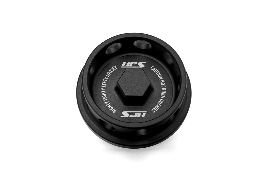 HPS Performance Billet Aluminum Engine Oil Filler Cap Black 5269-108WB