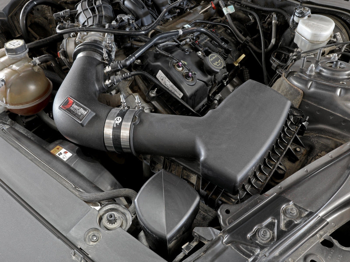 aFe Super Stock Induction System w/ Pro DRY S Filter - Ford Mustang 2015-2017