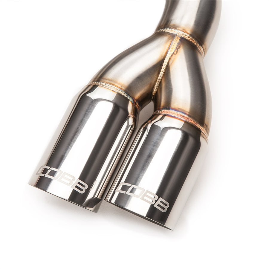 COBB Stainless Steel 3-Inch Quad-Tip Cat-Back Exhaust - Mitsubishi Lancer Evolution X 2008-2015 image 3