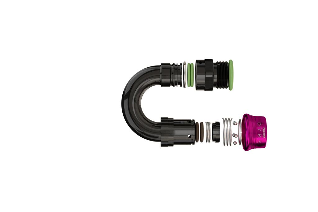 Dyme SUPERSTRASSE-C crimp type hose fitting assembly.