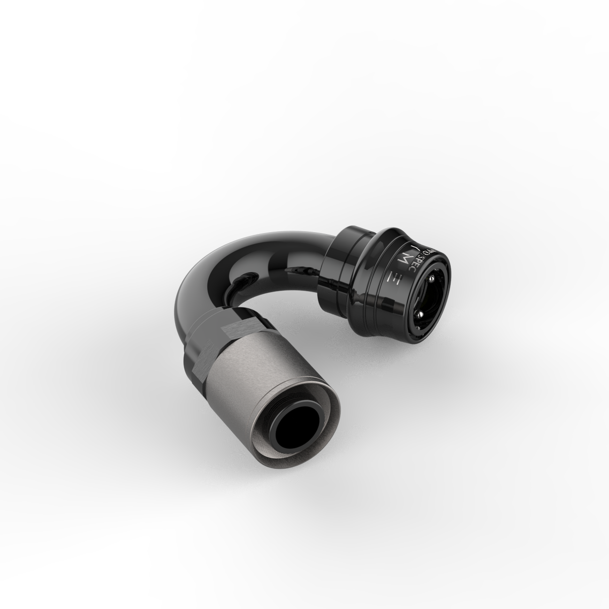 Dyme PRO SPEC AN 180 degree adapter fitting in black