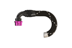 Dyme PRO AN adapter with black braided hose and pink fitting