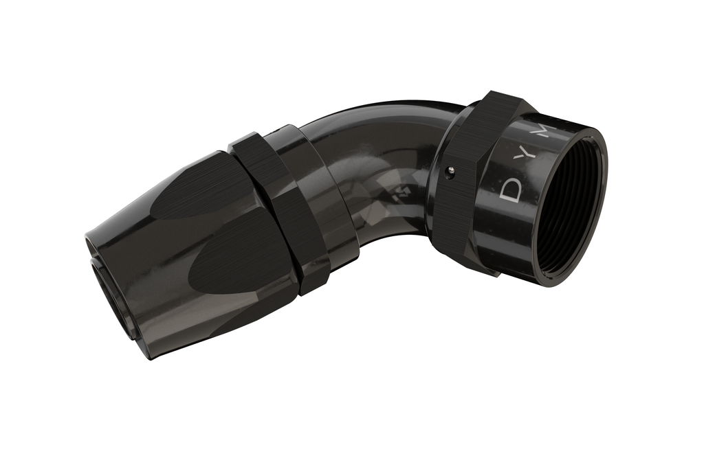 Dyme Superstrasse-C black curved crimp type hose fitting