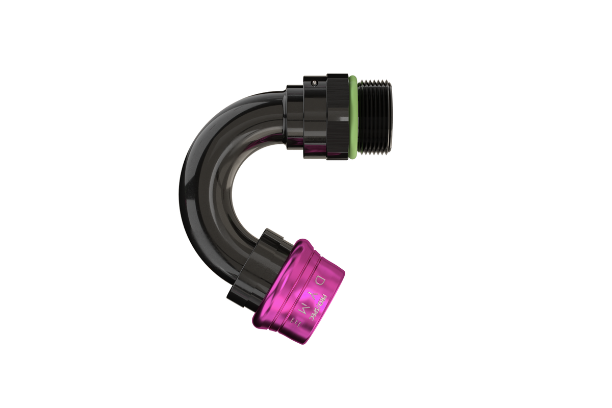 Dyme SUPERSTRASSE-C crimp type hose fitting with purple end
