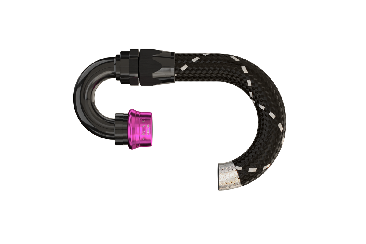 Dyme SUPERSTRASSE-C CPE E85 hose with crimp fitting