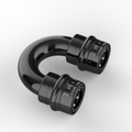 Dyme PRO/SPEC 180-degree U-bend NPT adapter in black