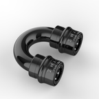 Dyme PRO/SPEC 180-degree U-bend NPT adapter in black